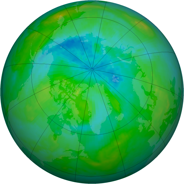 Arctic ozone map for 02 September 1981